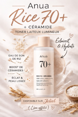 ANUA Rice 70 Glow Milky Toner Tonique Éclat au Lait de Riz