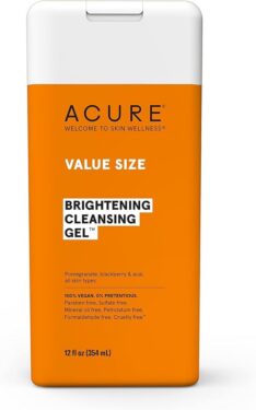 Acure Gel nettoyant éclaircissant, format économique 118ml