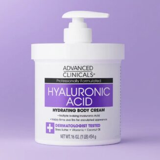 Advanced Clinicals Crème corporelle à l'acide hyaluronique 454g