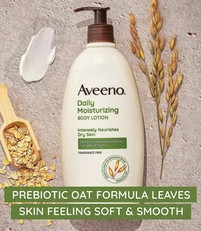 Aveeno Daily Moisturizing Body Lotion and Facial Moisturizer for Face, Body and Dry Skin, 18 fl oz5 Aveeno Daily Moisturizing Body Lotion and Facial Moisturizer for Face, Body and Dry Skin, 18 fl oz5