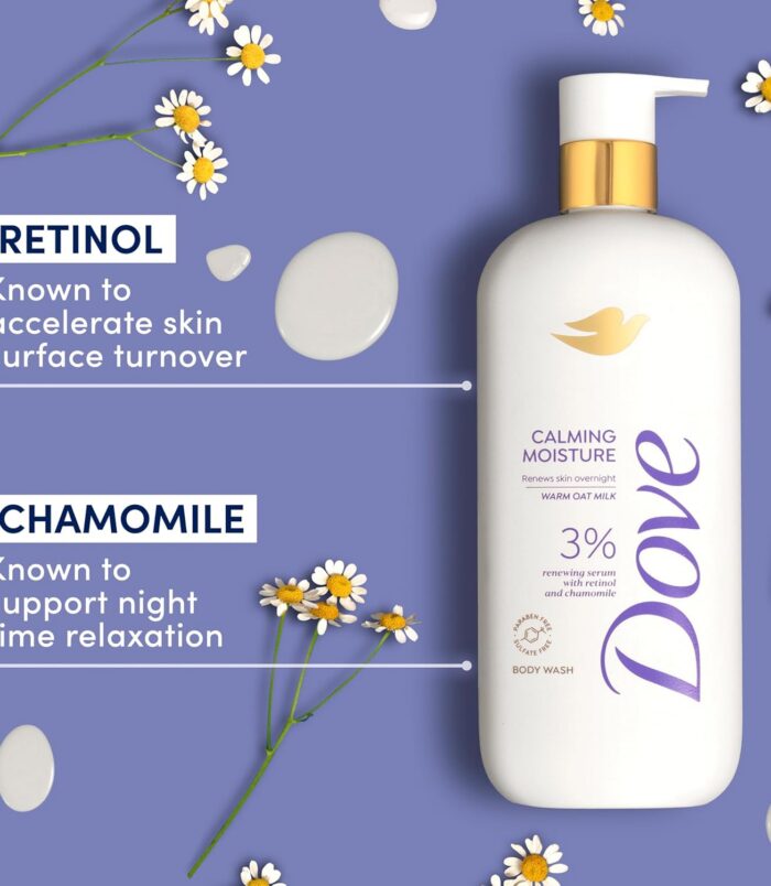 Dove Serum Body Wash Calming Moisture renews skin with Retinol Serum 18.5 Fl Oz2