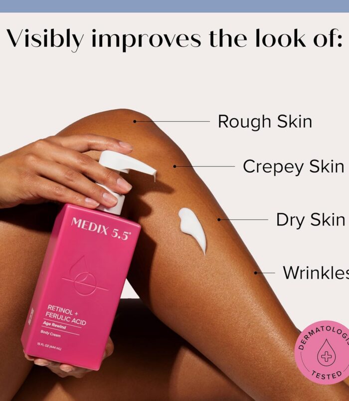 Medix 5.5 Retinol Body Lotion Firming Moisturizer Crepey Skincare Treatment Retinol Body Cream Anti Aging Firming Cream For Women13
