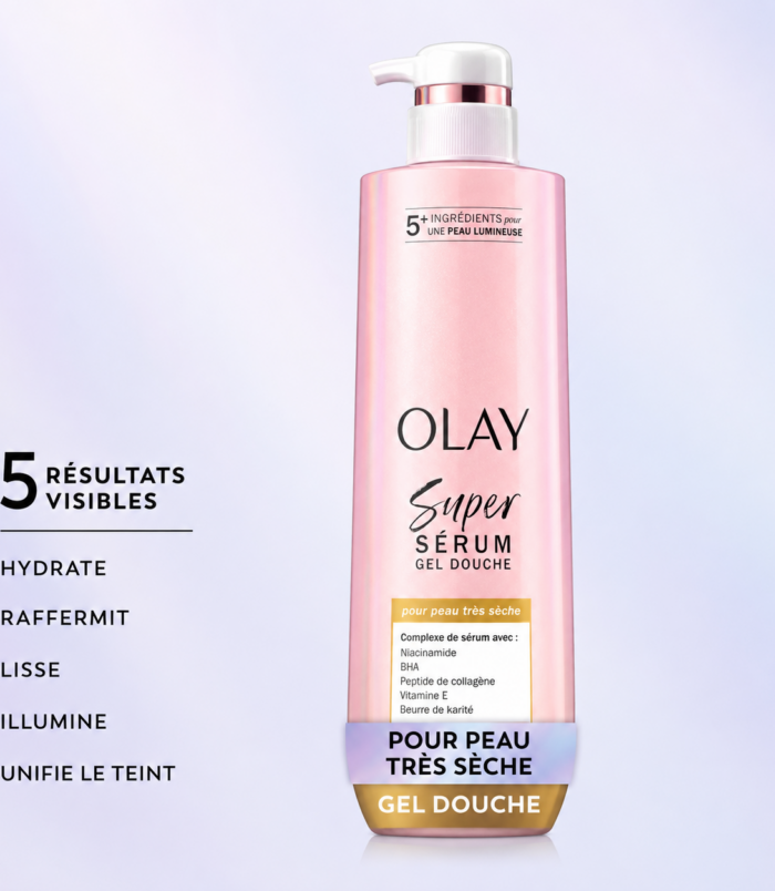 alt="Résultats après 14 jours d'utilisation du gel douche Olay"