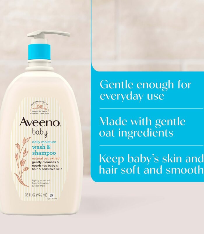 Shampoing bébé Aveeno Natural Oat 532ml – Jeliel Store4