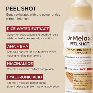 Dr.Melaxin Peel Shot Exfoliating White Rice Ampoule 80ml4