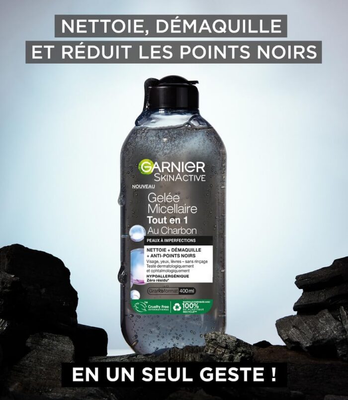 Garnier SkinActive Gelée Micellaire Tout en 1 Au Charbon 400ml1 Garnier SkinActive Gelée Micellaire Tout en 1 Au Charbon 400ml1