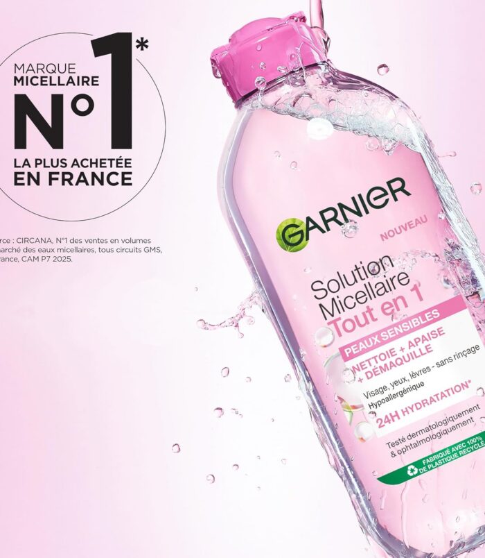 Garnier SkinActive Solution Micellaire Tout en 1 Peaux Sèches et Sensibles 400ml1 Garnier SkinActive Solution Micellaire Tout en 1 Peaux Sèches et Sensibles 400ml1