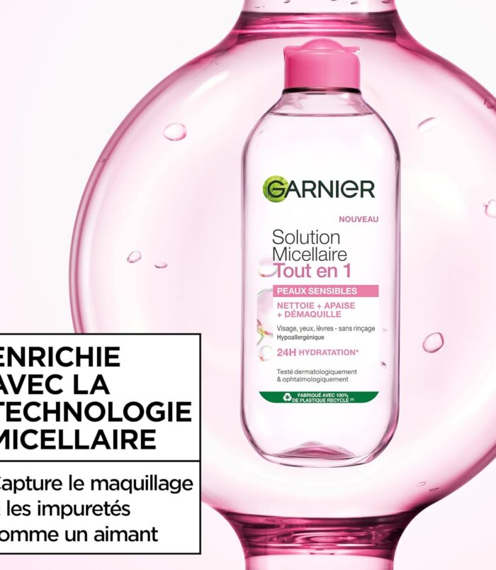 Garnier SkinActive Solution Micellaire Tout en 1 Peaux Sèches et Sensibles 400ml2 Garnier SkinActive Solution Micellaire Tout en 1 Peaux Sèches et Sensibles 400ml2