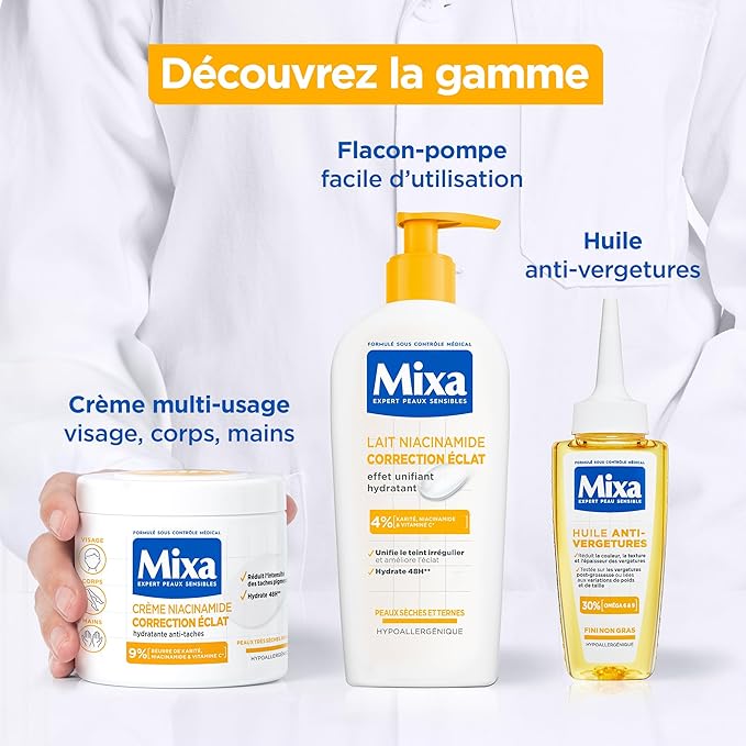 Mixa Niacinamide Bright Crème Hydratante Anti-Taches 400ml4 Mixa Niacinamide Bright Crème Hydratante Anti-Taches 400ml4